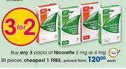 Nicorette 2mg Or 4mg-30 Pieces Each