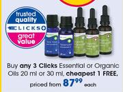 Clicks Essential Or Organic Oils 20ml Or 30ml-Each