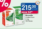 Nicorette Coated Gum 2mg-105 Pieces Per Pack