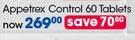 GNC Appetrex Control-60 Tablets Per Pack