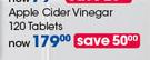 GNC Apple Cider Vinegar-120 Tablets Each