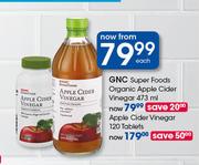 GNC Super Foods Organic Apple Cider Vinegar-473ml Each