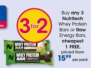 Nutritech Whey Protein Bars Or Raw Energy Bars-Per Pack