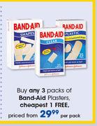 Band Aid Plasters-Per Pack