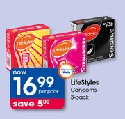 LifeStyle Condoms 3 Pack-Per Pack