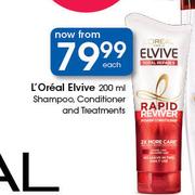 L'Oreal Elvive Shampoo, Conditioner Or Treatments-200ml Each