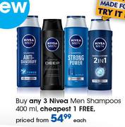 Nivea Men Shampoos-400ml Each