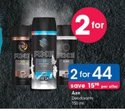 Axe Deodorants-2X150ml
