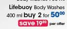 Lifebuoy Body Washes-2X400ml