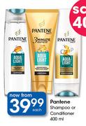 Pantene Shampoo Or Conditioner-400ml Each