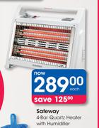 Safeway 4 Bar Quartz Heater With Humidifier-Each