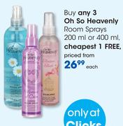 Oh So Heavenly Room Sprays-200ml Or 400ml Each