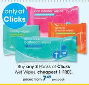 Clicks Wet Wipes-Per Pack