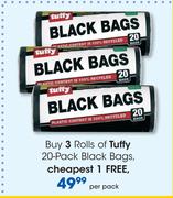 Tuffy 20 Pack Black Bags-Per Pack