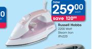 Russell Hobbs 2200 Watt Steam Iron RHI225-Each