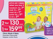 Clicks Made 4 Baby Dryprotect Disposable Nappies Jumbo Packs-Each