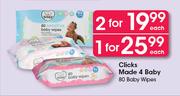 Clicks Made 4 Baby Wipes-80's Each