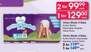 Clicks Made 4 Baby Active Stretch Disposable Nappies Value Packs-Each
