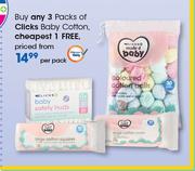 Clicks Baby Cotton-Per Pack