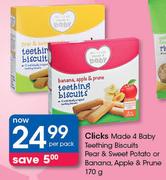 banana pear teething biscuits