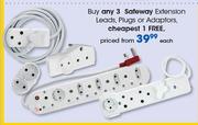 Safeway Extension Leads, Plugs Or Adaptors-Each