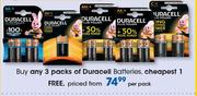Duracell Batteries-Per Packs
