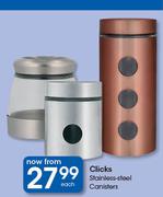 Clicks Stainless-Steel Canisters-Each