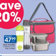 Clicks Smartlife Containers, Lunch Bags Or Bottles-Each 