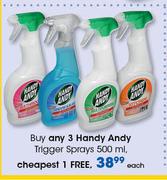 Handy Andy Trigger Sprays-500ml Each