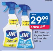 Jik Clean Up Regular, Lemon Or Lavender-500ml Each