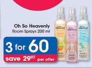 Oh So Heavenly Room Sprays-3X200ml