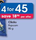 Clicks Popcorn-4x90g Per Offer
