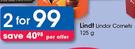 Lindt Lindor Cornets-2x125g Per Offer