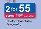 Doctor Chocolates Syringes-2x60g Per Offer