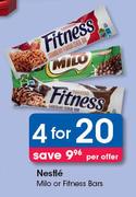 Nestle Milo Or Fitness Bars-For 4 Per Offer
