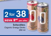 Scheckters Organic Energy Drinks-2x250ml Per Offer