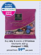 D'Licious Moments-400g Per Pack