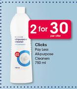 Clicks Pay Less All Purpose Cleaners-2 x 750ml