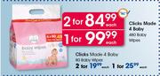 Clicks Made 4 Baby 480 Baby Wipes-Each