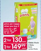 Clicks Made 4 Baby Pants Jumbo Pack-Each