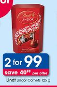 Lindt Lindor Cornets-2 x 125g