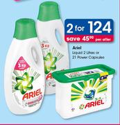 Ariel Liquid-2Ltr Or 21 Power Capsules-For 2