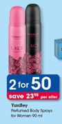 Yardley Perfumed Body Sprays For Women-2 x 90ml