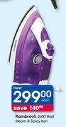  Kambrook 2600 Watt Steam & Spray Iron-Each