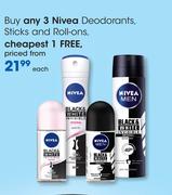 Nivea Deodorants/Sticks And Roll-Ons-Each
