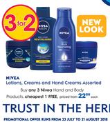 Nivea Hand And Body Products-Each