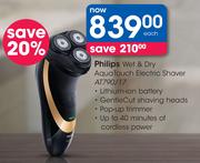 Philips Wet & Dry AquaTouch Electric Shaver AT790/17-Each
