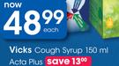 Vicks Cough Syrup Acta Plus-150ml Each