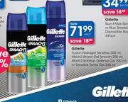 Gillette Fusion Hydragel Sensitive-200ml,Mach3 Shave Gel Smooth-200ml Each