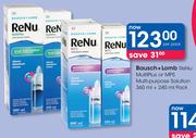 Bausch + Lomb ReNu Multiplus Or MPS Multi Purpose Solution-360ml + 240ml Pack-Per Pack